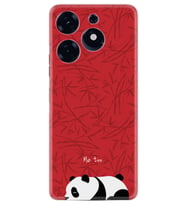 Spark 10 Pro Uyumlu Kılıf Resimli Desenli Silikon Platinium Series Sleeping Panda 1810
