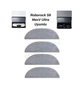 Roborock S8 MaxV Ultra için 4 adet mop bezi seti