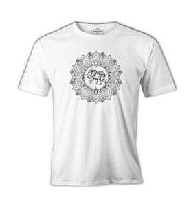 Fil - Mandala Beyaz Erkek Tshirt