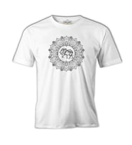 Fil - Mandala Beyaz Erkek Tshirt