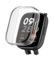 Microsonic Xiaomi Redmi Watch 3 Lite Kılıf 360 Full Round Soft Silicone Siyah (Renksiz)