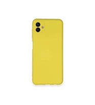 Galaxy A04 Kılıf Nano içi Kadife Silikon - Sarı