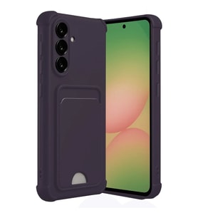 Samsung Galaxy A55 5G Kılıf Kelvin Kartvizitli Silikon - Derin Mor
