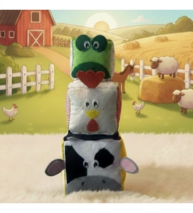 Kiduga Montessori Aktivite Küpü Trio -  Farm