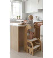 Fida Montessori Öğrenme Kulesi Ahşap Çocuk Mutfak Basamağı