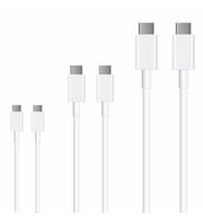 Winex 3A 45W Type-C to Type-C Data ve Hızlı Şarj Kablosu 3’lü Paket 1, 2, 3 Metre Beyaz SX26P