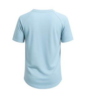 Ghassy Co. Erkek Reglan Oval Kesim %100 Pamuk Yumuşak Dokulu Bisiklet Yaka T-shirt (Açık Mavi)