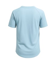 Ghassy Co. Erkek Reglan Oval Kesim %100 Pamuk Yumuşak Dokulu Bisiklet Yaka T-shirt (Açık Mavi)