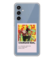 Samsung Galaxy S23 FE Uyumlu Chainsaw Man Anime Desenli Şeffaf Telefon Kılıfı
