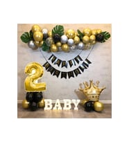 Kral Taçlı 2 Yaş Happy Bırthday Doğum Günü Seti