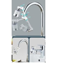 Filtreli Kireç Hapsedici Robotik Kol Musluk Başlığı - Mutfak Banyo Musluk Uzatma Aparatı Ucu