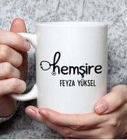Kişiye Özel Hemşire Tasarımlı Kupa Bardak