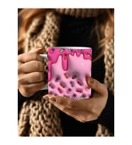 Şeker Taneli Baskılı 3D Tasarım Seramik Kupa Mug - Hediyelik Kupa Bardak