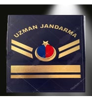Jandarma Asayiş Yelek İçin Minyatür Uzman Jandarma 5 Kademeli 3d Plastik TPU Rütbe, Yeni Tip, Cırtlı (Çok Renkli)