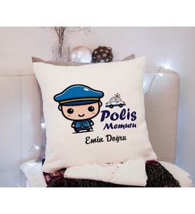 Bay Polis Memuru Yastık Kişiye Özel