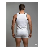 Erkek Beyaz Tank Top Boxer Takım