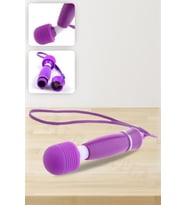 Titreşimli Mini Masaj Aleti Genital Wand Masaj Vibratörü Mor