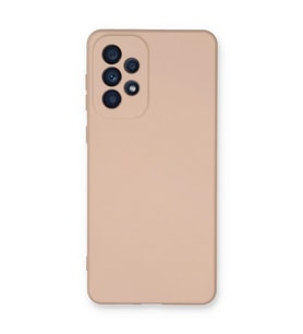 Samsung Galaxy A73 5g Kılıf Nano İçi Kadife Silikon - Pudra