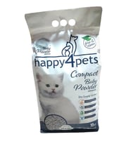 Happy4Pets Topaklaşan Kedi Kumu Baby Powder Kokulu İnce Taneli 10  LT (Beyaz)