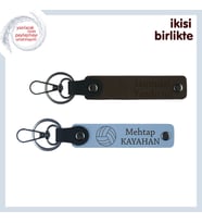 Kızına Sporun Güzel Yanlarını Anlatan Armağan, Yazılabilir Anahtarlık Seti, Koyu Kahve-Gök Mavi (Çok Renkli)