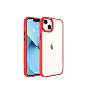Apple iPhone 14 Uyumlu Kılıf Zore Krom Kapak (Kırmızı)