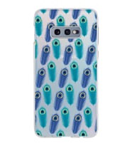 PrintiFy Samsung Galaxy S10e ile Uyumlu 1mm Slim Fit Nazar Boncuğu 4 Baskılı Şeffaf  Kılıf