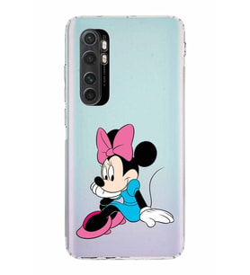 Xiaomi  Mi Note 10 Lite  Kamera Korumalı Kapak Minnie Mouse Tasarımlı Şeffaf  Kılıf