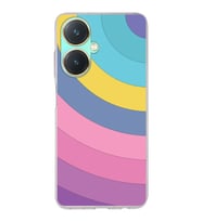 PrintiFy Vivo Y27 Uyumlu Kamera Korumalı Renk Cümbüşü B Tasarımlı Şeffaf Silikon Kılıf