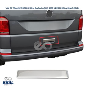 Vw T6 Transporter Uyumlu Krom Bagaj Açma 2015 Ve Üzeri P.Çelik (Gümüş)