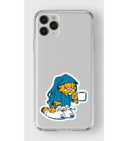 Iphone 11 Pro Max Uyumlu Garfield Tasarımlı Şeffaf Telefon Kılıfı