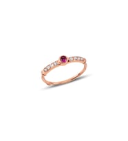 Gümüş ayarlamalı zirkon taşlı yüzük SGTL9951KIRMIZI (Rose)