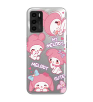 Oppo A16 Uyumlu Melody Kuromi Desenli Şeffaf Telefon Kılıfı