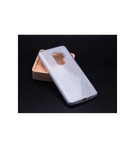 Samsung Galaxy A6 Plus 2018 Uyumlu Kılıf Zore Shining Silikon (Gümüş)