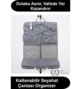 #ValizOrganizer Seyahat Çantası Katlanabilir Askılı Yer Küçültücü Düzenleyici Çok Bölmeli Tatil Bavu
