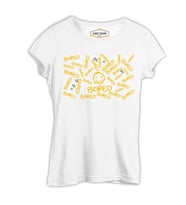 Sherlock - is Bored Beyaz Kadın Tshirt