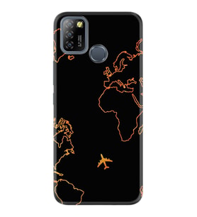 INFINIX Smart 4 5 6 Zero 8 S5 Pro Kılıf Desemli Silikon Harita ve Uçak 1777