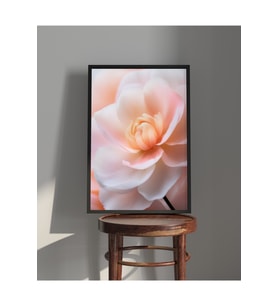 Tablo  Ahşap Çerçeveli Tablo  Çerçeveli Poster  Pembe Çiçek Temalı Tablo