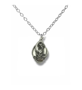 Silver Skull Snake Spiral Figürlü Unisex Kolye – 60 cm Zincirli Gotik ve Sembolik Tasarım (Gümüş)