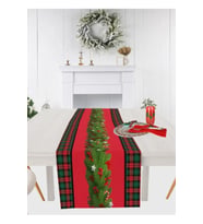 Yılbaşı Temalı Dijital Baskılı Runner Örtüsü Christmas 40x140 cm