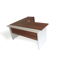 Vena Oscar L Ofis Çalışma Masası 160x155x75cm (Beyaz - Ceviz)