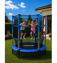 CKSpor 140 cm (55 inç) Tam Boy Koruma Fileli Çocuk Trambolini Güvenlik Fileli Trambolin