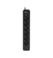 Dexim DCP006 6’lı Akım Korumalı Priz (Siyah)