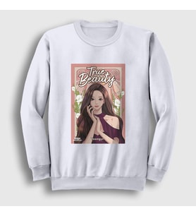 Presmono Unisex Beyaz Lim Joo Kyung True Beauty Sweatshirt 475821tt