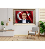 Gümüş Çerçeveli Atatürk Tablo as129