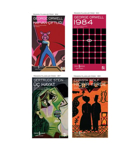 1984 + Hayvan Çiftliği + Üç Hayat + Hiçbir Yerde- 4 Kitap Set - Iş Bankası Özel Set 1984 Kitabı