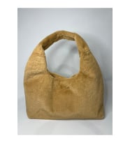 Camel Peluş Model El Ve Omuz Çantası