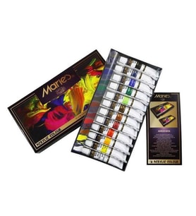 Akrilik Boya 12 Renk 12 Ml Tüpte 1 Paket Akrilik Boya Seti 12 Li (Karışık)