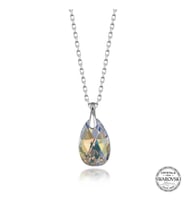 Swarovski Crystal Taşlı Damla Gümüş Kadın Kolye