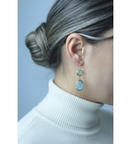 Kadir Jewellery 22 Ayar Altın Kaplama Kadın Taşlı Küpe -El İşçiliği Ve Hipoalerjenik Küpe