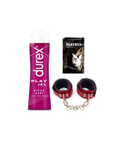 Durex Kirazlı 50 ml Jel + Kırmızı Deri El Kelepçesi + Hediye